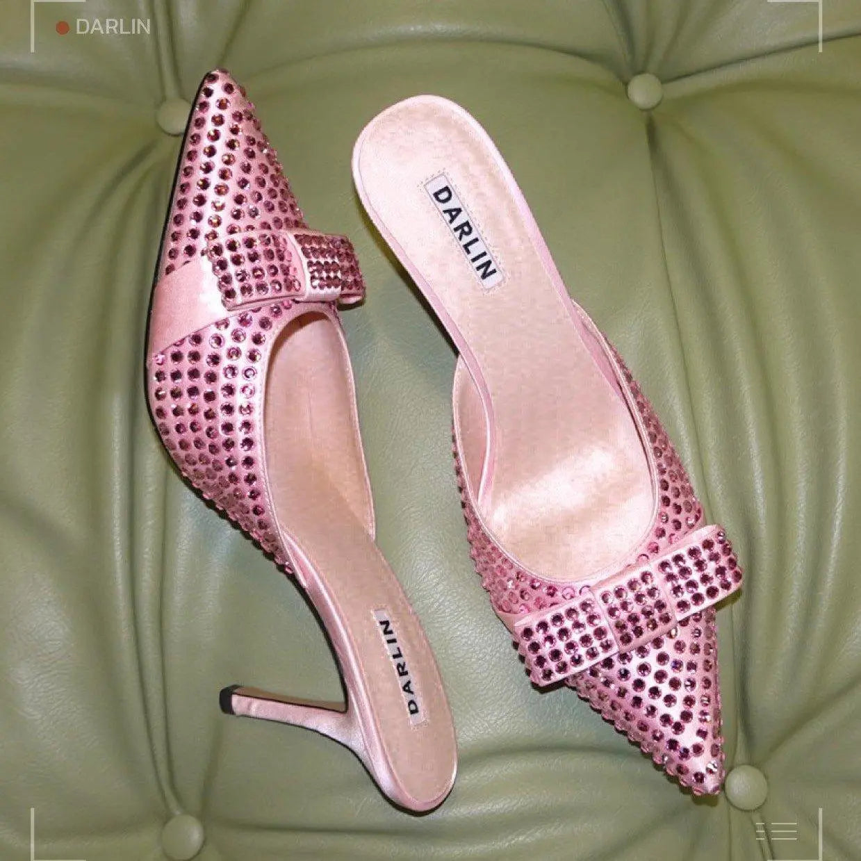 Pink crystal bow - DARLIN