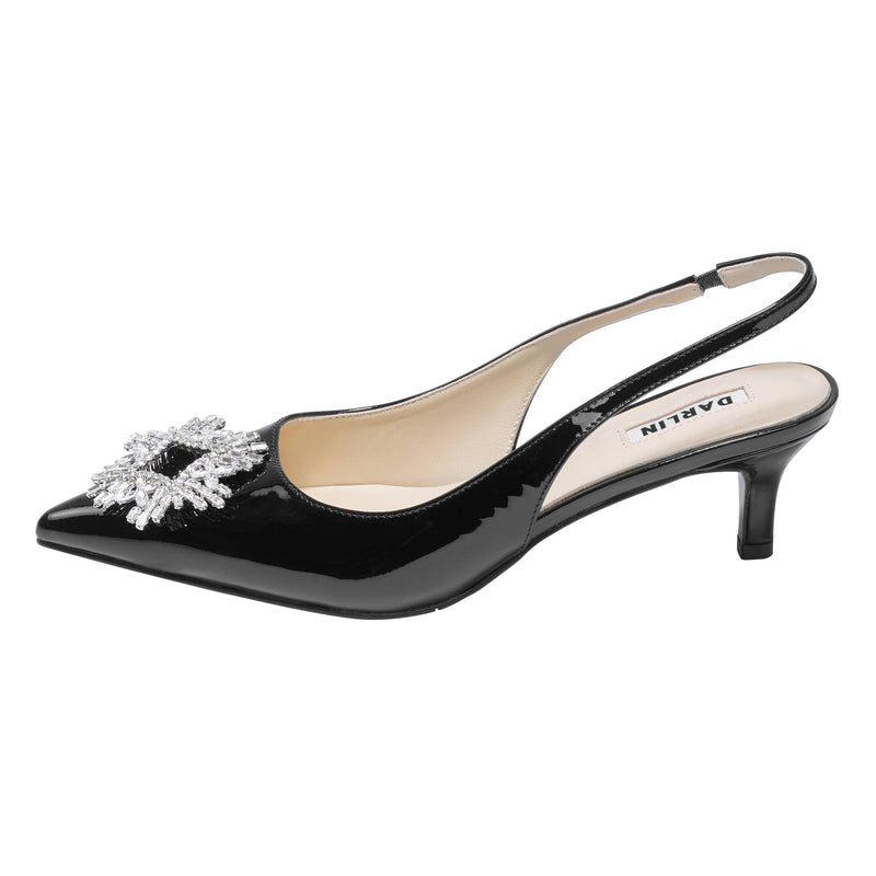 2 INCHES BLACK GLOSSY POSIE GLAZE