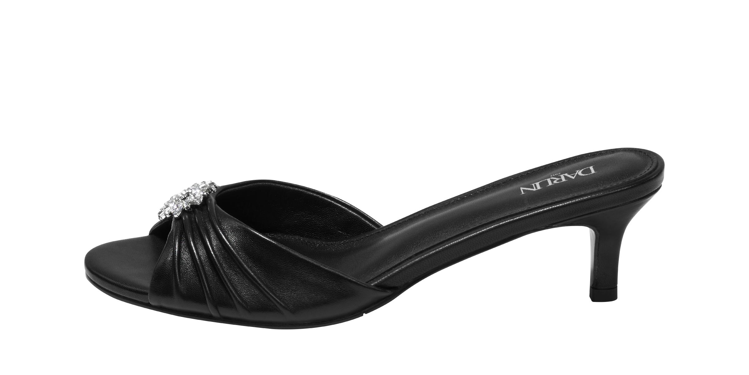 DARLIN Black Posie 2 Inches - รองเท้าส้นสูง 2 นิ้ว Black Posie