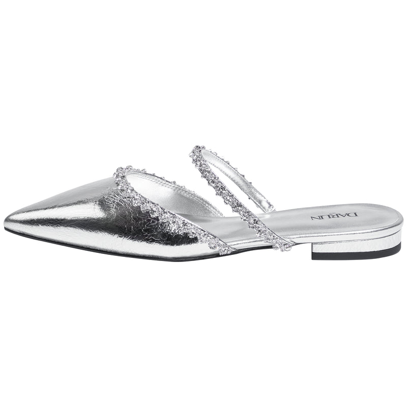 CRUNCHY SILVER LEATHER SIGNATURE ZERO